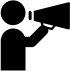 Icono de Comunicación 360° - Estrategias de comunicación integral